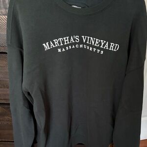 Martha's Vineyard Black Crewneck Sweatshirt